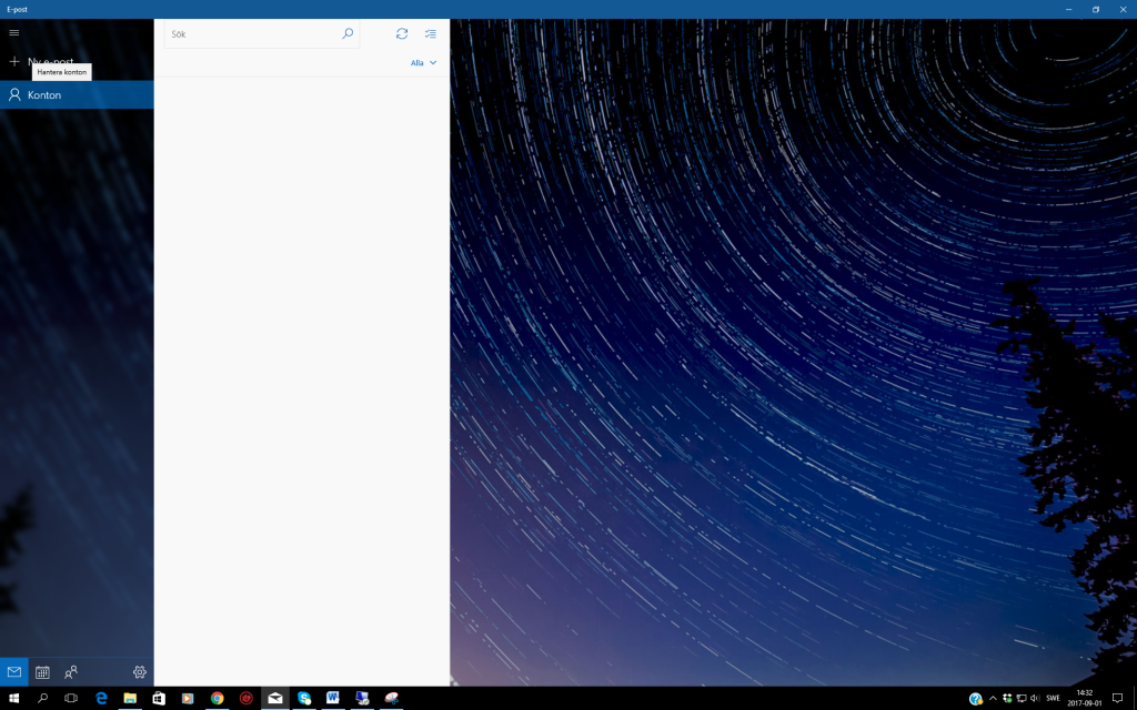 Windows 10 och rCloud Office Mail - Steg 1