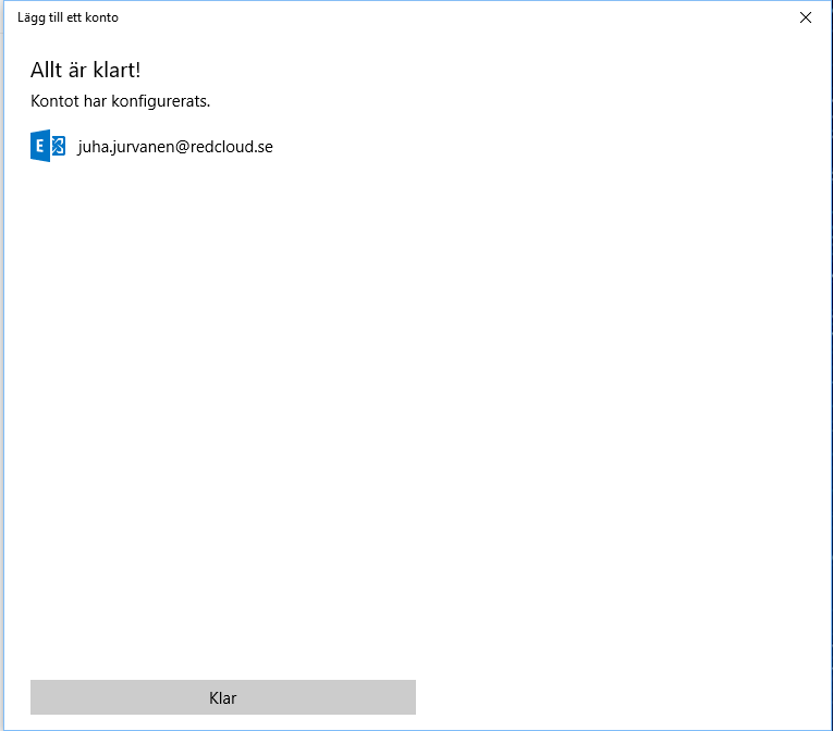 Windows 10 och rCloud Office Mail - steg 10