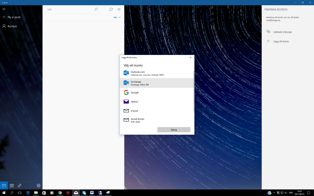 Windows 10 och rCloud Office Mail - steg 3