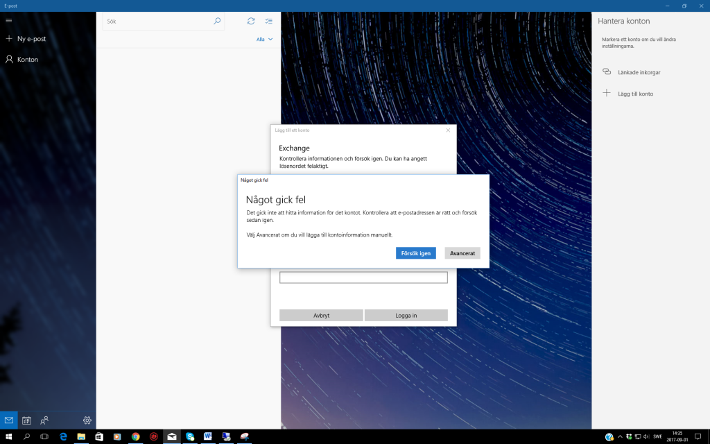 Windows 10 och rCloud Office Mail - steg 7