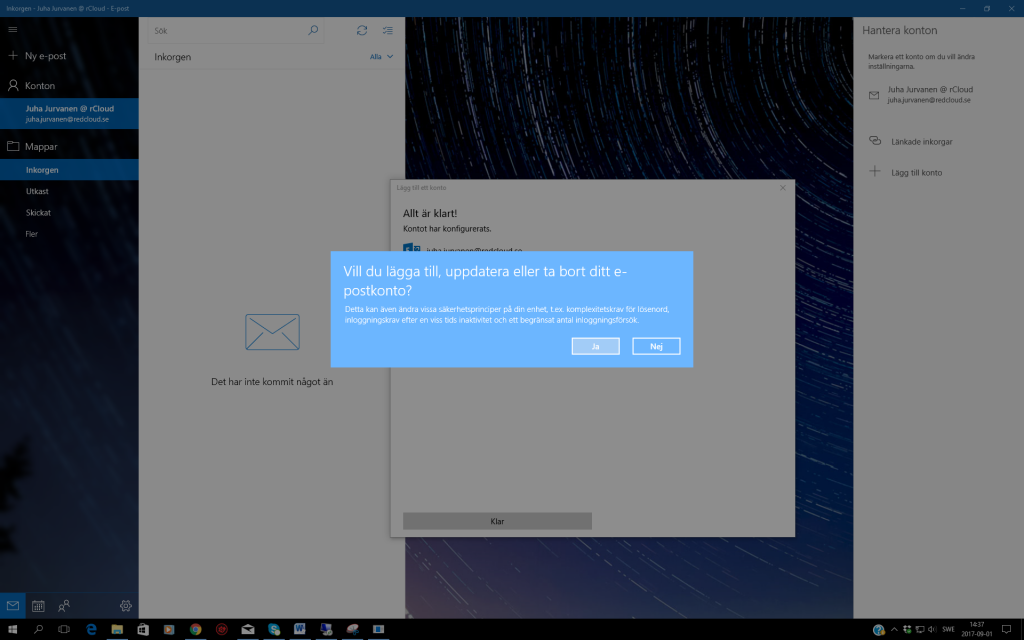 Windows 10 och rCloud Office Mail - steg 9